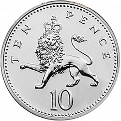 Large Reverse for 10p 1988 coin