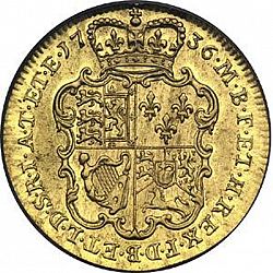 Large Reverse for Guinea 1736 coin