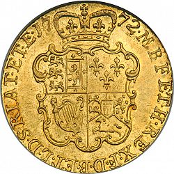 Large Reverse for Guinea 1772 coin
