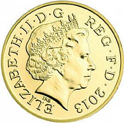 Large Obverse for £1 2013 coin