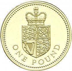 Large Reverse for £1 1988 coin