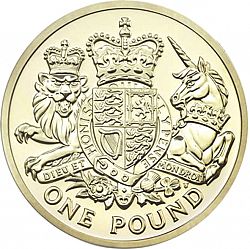 Large Reverse for £1 2015 coin