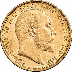 Large Obverse for Sovereign 1904 coin