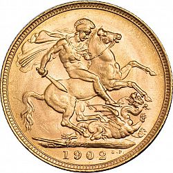 Large Reverse for Sovereign 1902 coin