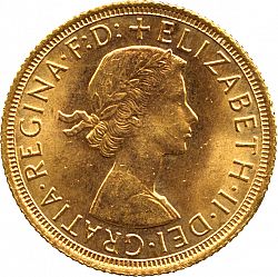 Large Obverse for Sovereign 1964 coin