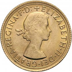 Large Obverse for Sovereign 1968 coin