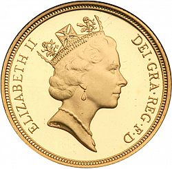 Large Obverse for Sovereign 1988 coin