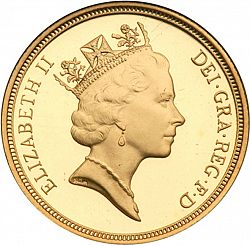 Large Obverse for Sovereign 1992 coin