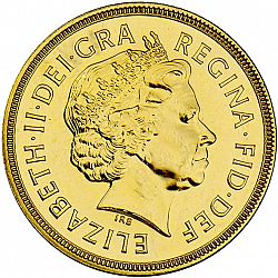 Large Obverse for Sovereign 2002 coin