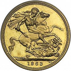 Large Reverse for Sovereign 1963 coin
