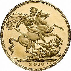 Large Reverse for Sovereign 2010 coin