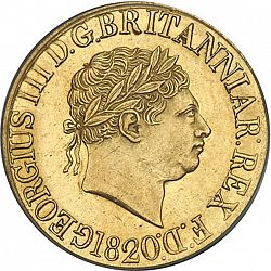 Large Obverse for Sovereign 1820 coin