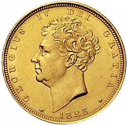 Large Obverse for Sovereign 1825 coin