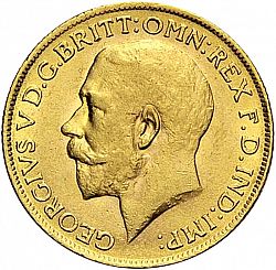 Large Obverse for Sovereign 1912 coin