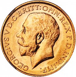 Large Obverse for Sovereign 1912 coin