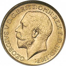 Large Obverse for Sovereign 1914 coin