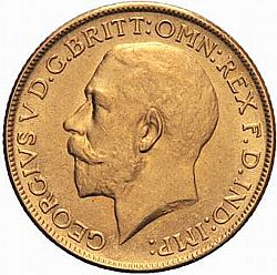 Large Obverse for Sovereign 1915 coin