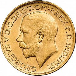 Large Obverse for Sovereign 1922 coin
