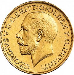 Large Obverse for Sovereign 1924 coin