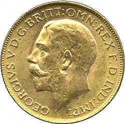 Large Obverse for Sovereign 1925 coin