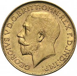 Large Obverse for Sovereign 1928 coin