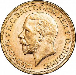 Large Obverse for Sovereign 1929 coin