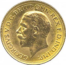 Large Obverse for Sovereign 1929 coin