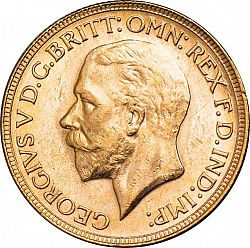 Large Obverse for Sovereign 1930 coin