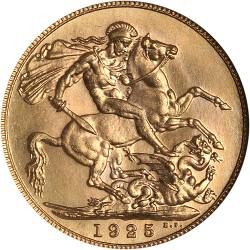 Large Reverse for Sovereign 1925 coin