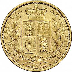 Large Reverse for Sovereign 1849 coin