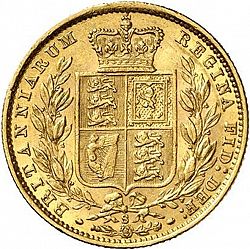 Large Reverse for Sovereign 1879 coin