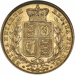 Large Reverse for Sovereign 1883 coin