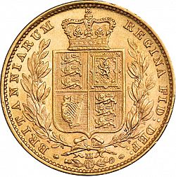 Large Reverse for Sovereign 1886 coin