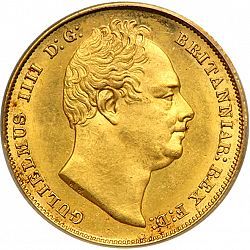 Large Obverse for Sovereign 1831 coin