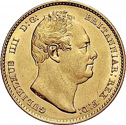 Large Obverse for Sovereign 1832 coin