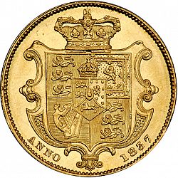 Large Reverse for Sovereign 1837 coin