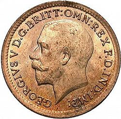 Large Obverse for Third Farthing 1913 coin