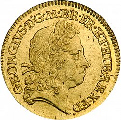 Large Obverse for Half Guinea 1717 coin