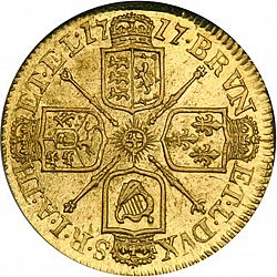 Large Reverse for Half Guinea 1717 coin