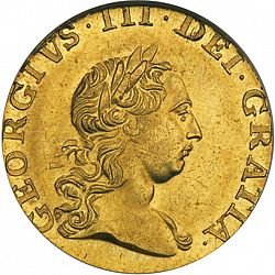 Large Obverse for Half Guinea 1762 coin