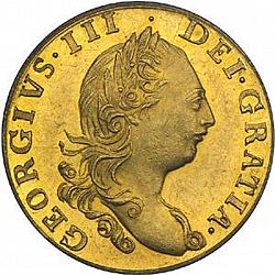 Large Obverse for Half Guinea 1775 coin