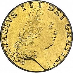 Large Obverse for Half Guinea 1794 coin