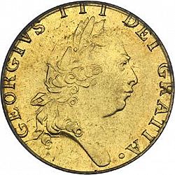 Large Obverse for Half Guinea 1796 coin