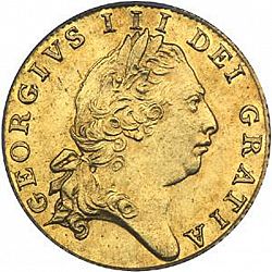 Large Obverse for Half Guinea 1801 coin