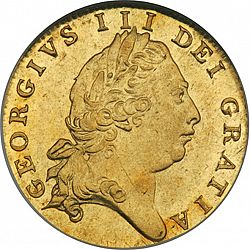 Large Obverse for Half Guinea 1802 coin