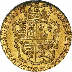 Large Reverse for Half Guinea 1762 coin