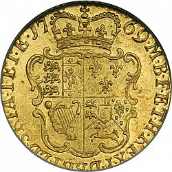 Large Reverse for Half Guinea 1769 coin