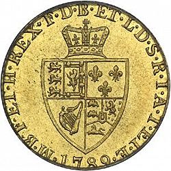 Large Reverse for Half Guinea 1789 coin