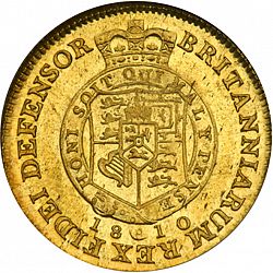 Large Reverse for Half Guinea 1810 coin