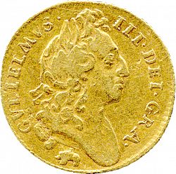 Large Obverse for Half Guinea 1696 coin